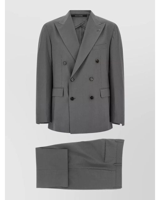 Tagliatore Gray New York Tailored Double Breasted Suit Dress for men