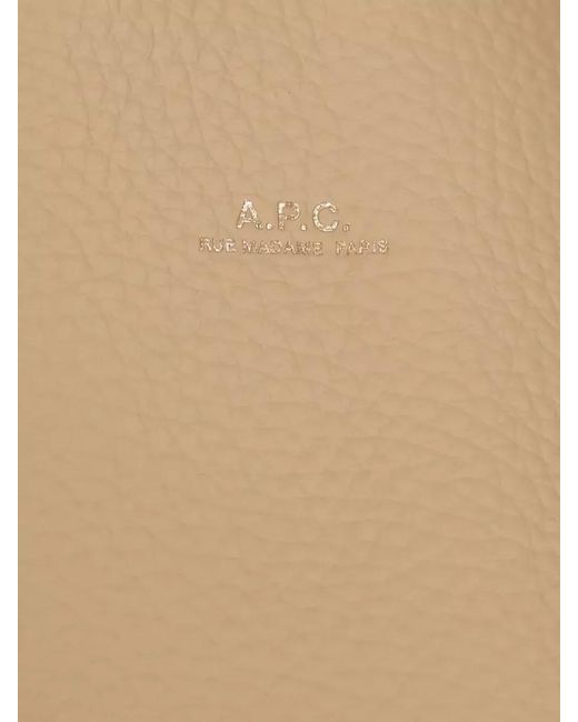 A.P.C. Natural Neige Leather Tote Bag