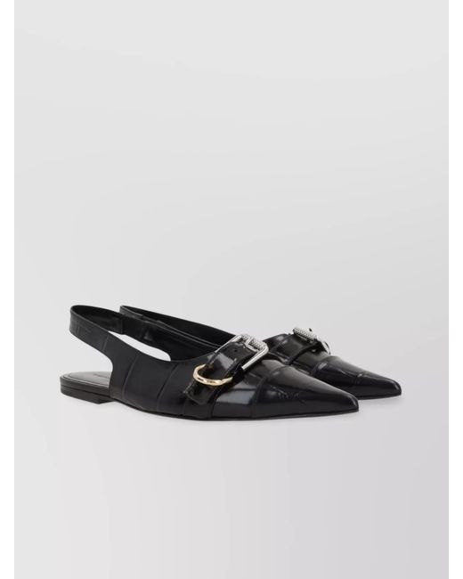 Givenchy Multicolor Embossed Calf Leather Slingback Ballerina Flats