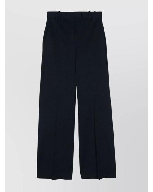 Circolo 1901 Blue Piqué Wide-Leg Trousers