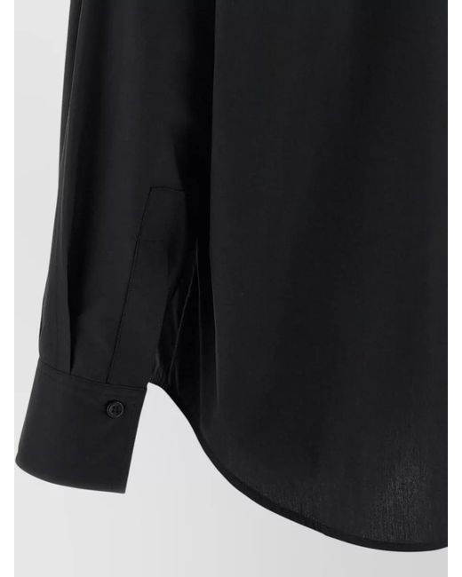 Nude Blue Collared Batwing Shirt Chest Pockets