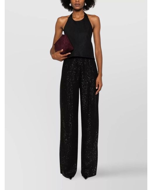 Max Mara Black Wide-Leg Trousers