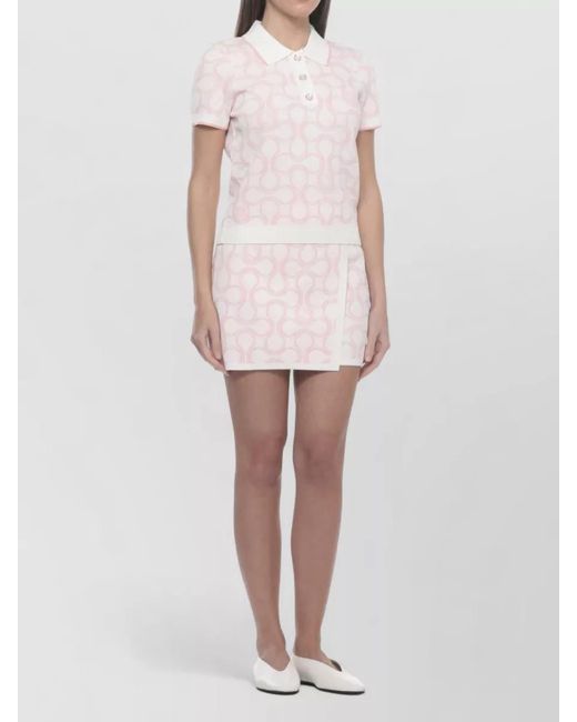 Casablanca Pink Printed Wrap Skirt