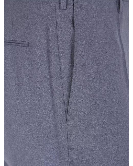 Incotex Blue Chino Trousers Belt Loops Side And Back Pockets for men