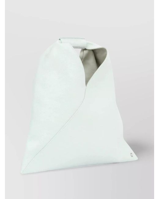 MM6 by Maison Margiela Blue Japanese Leather Tote Bag
