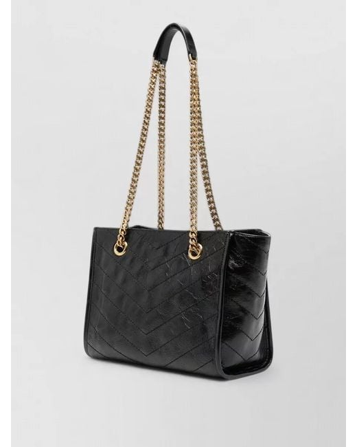 Saint Laurent Black Niki Small Leather Tote Bag