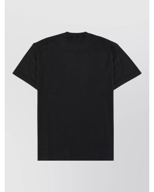 Stone Island Black Logo Patch Crew Neck Short Sleeve T-Shirt for men