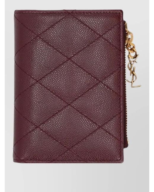 Saint Laurent Purple Leather Purse
