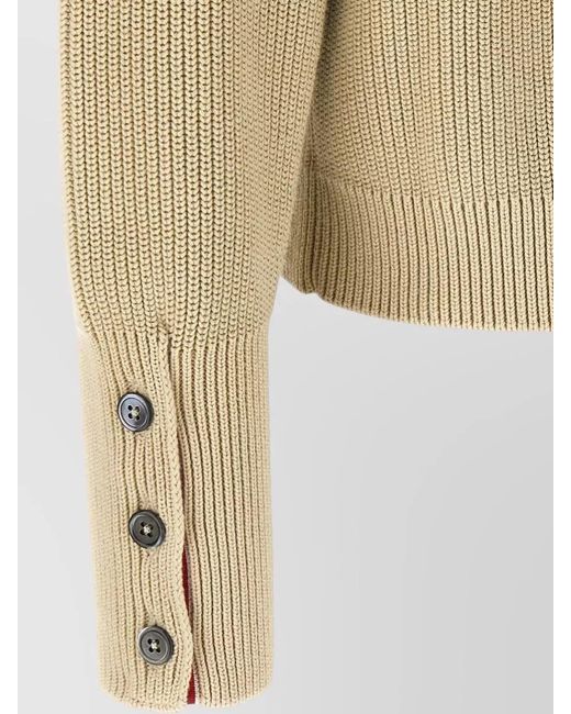 Thom Browne Natural Cotton Cardigan for men
