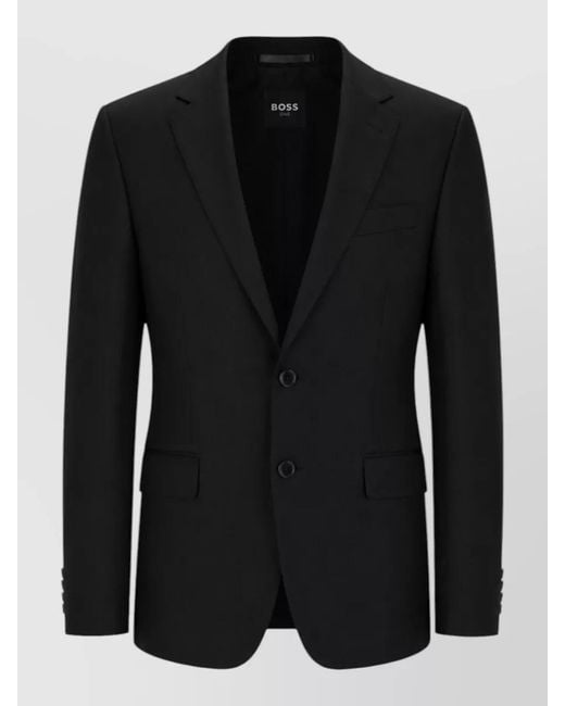Boss Black Tailored Notch Lapel Single Breasted Suit for men