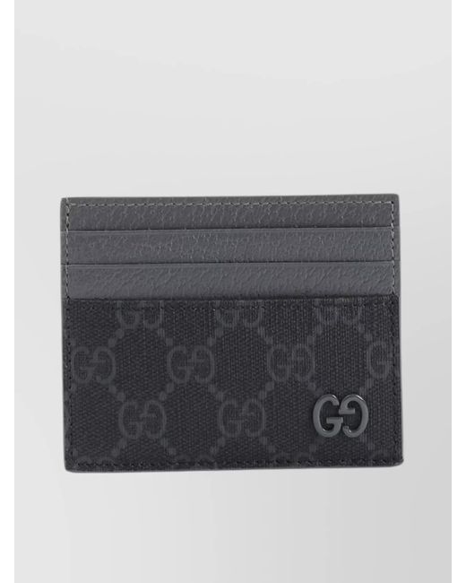 Gucci Gray Leather Card Holder for men
