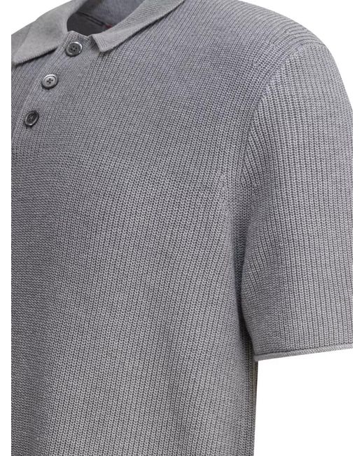 Alex Mill Gray Organic Cotton Linen Polo Shirt for men