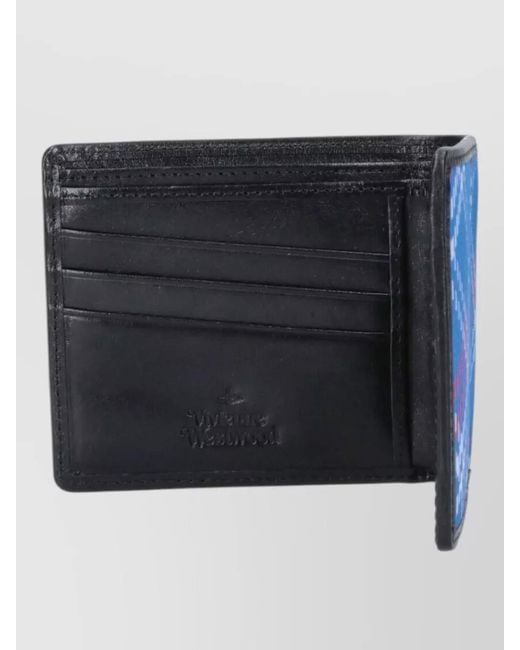 Vivienne Westwood Blue Bi Fold Square Wallet And Cardholder for men
