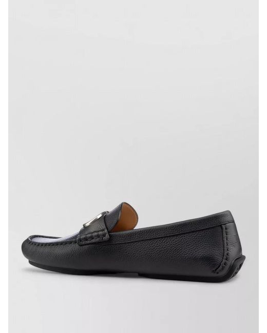 Dior Multicolor Loafers Round Toe Textured Finish Metal Detail for men