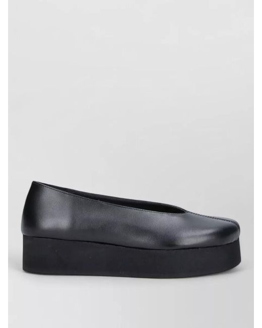 Comme des Garçons Gray Ballerina Shoes Low Profile Round Toe Platform