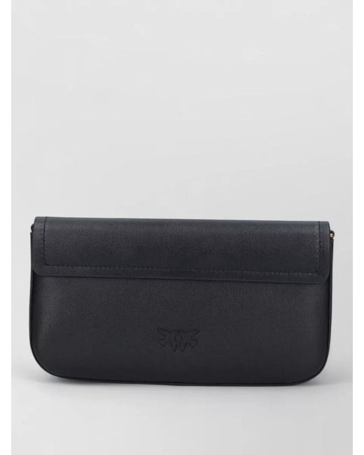 Pinko Gray Shoulder Clutch Bag Adjustable Strap Metal Accents
