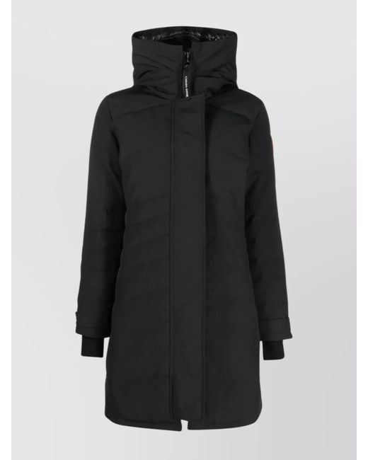 Canada Goose Black Lorette Adaptable Hooded Quilted Parka