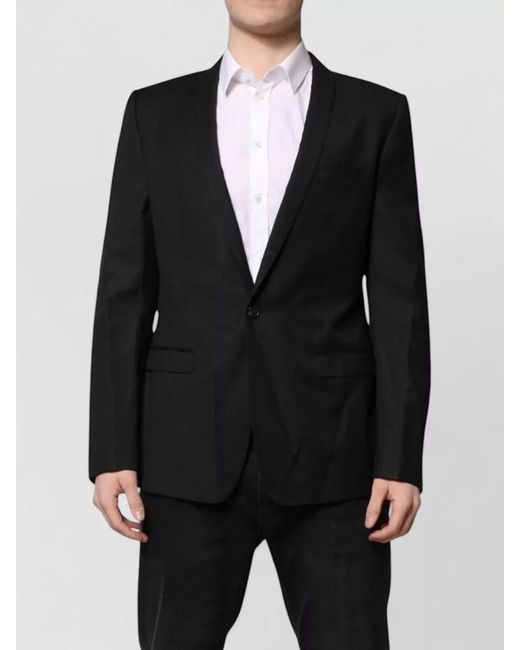 Dolce & Gabbana Black Wool Single-Breasted Suit Jacket for men