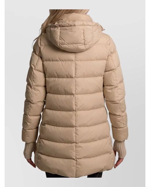 Herno Natural Nylon Puffer Jacket A Line Silhouette