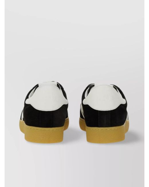 MSGM Black Suede Leather Retro Low-Top Sneakers for men