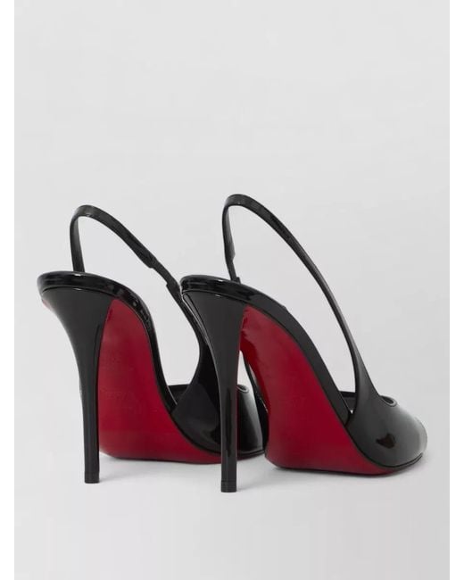 Christian Louboutin Black Sofia Z Slingback Pumps Open Toe