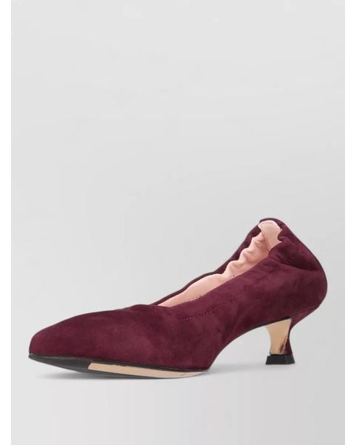 LA ROSE Pink Ballerina Shoes Kitten Heel Pointed Toe