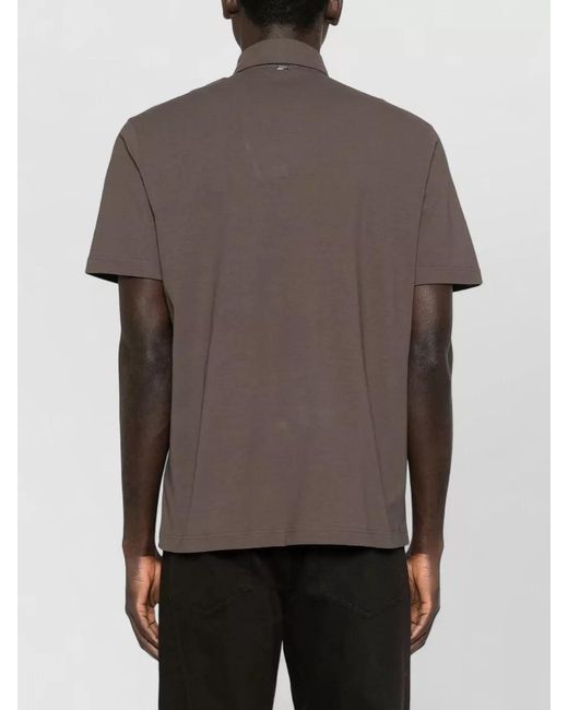 Herno Brown Cotton Polo Shirt for men