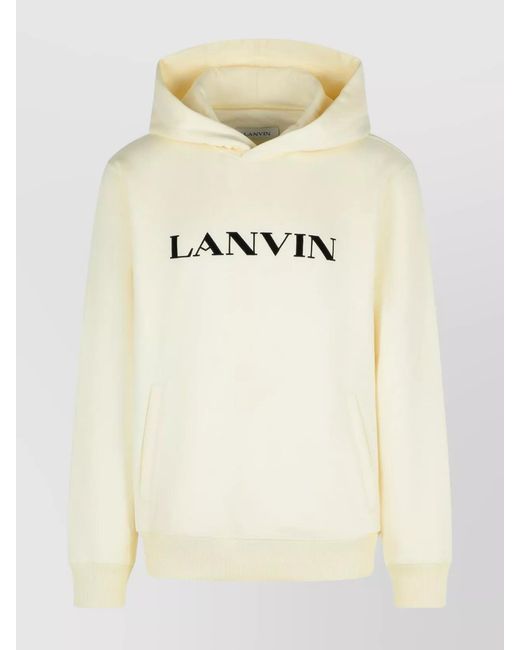 Lanvin Natural Cotton Hoodie for men