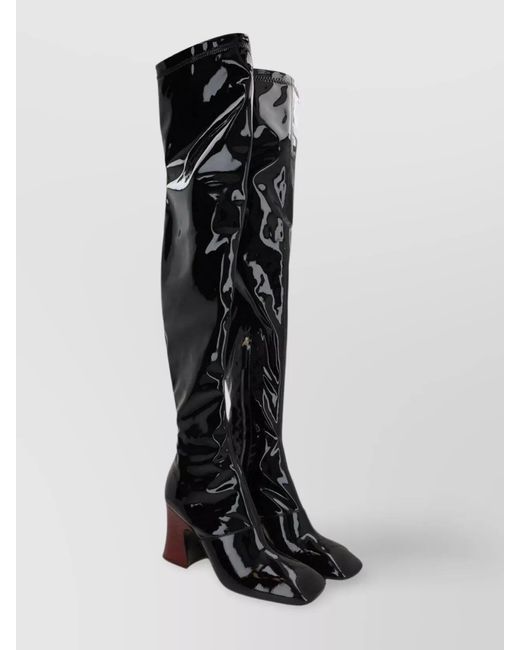 Chloé Black Leather Over-The-Knee Boots