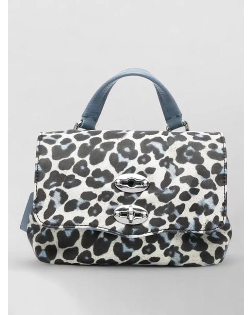 Zanellato Gray Postina Baby Shoulder Bag Animal Print