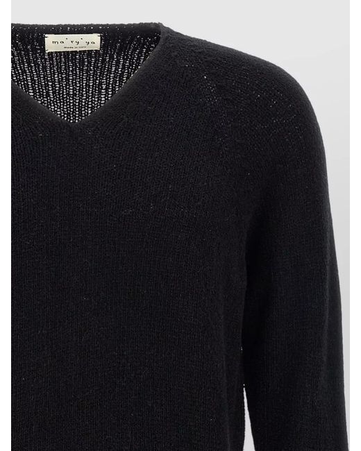 Ma'ry'ya Blue Soft Touch Knit Sweater V Neck for men