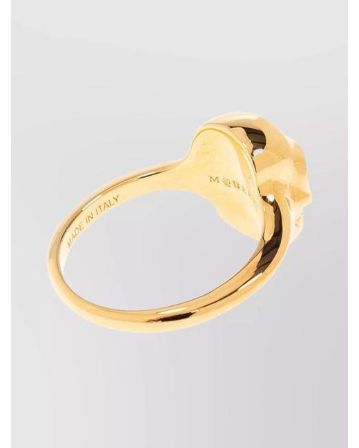 McQueen Metallic Skull Ring