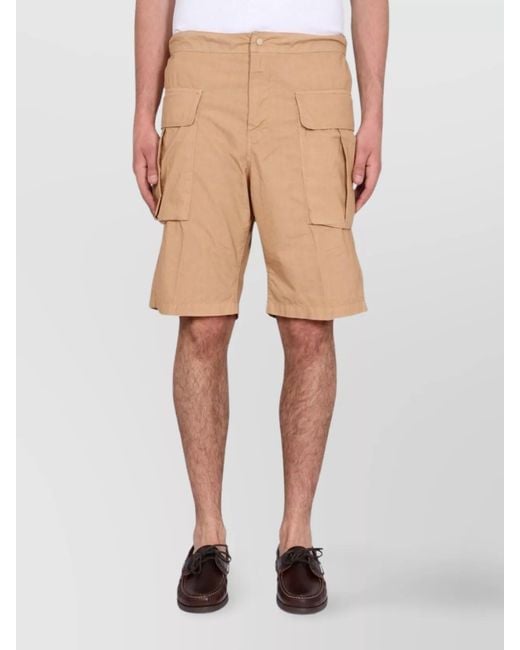 Aspesi Natural Cotton Cargo Shorts for men