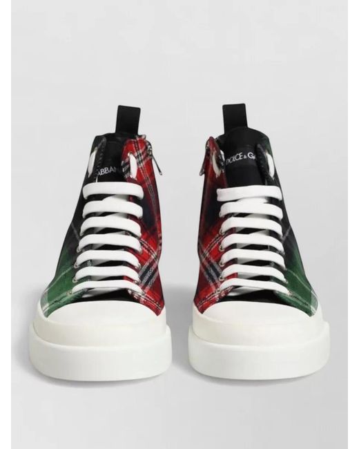 Dolce & Gabbana White Cotton High Top Sneakers Shoes for men