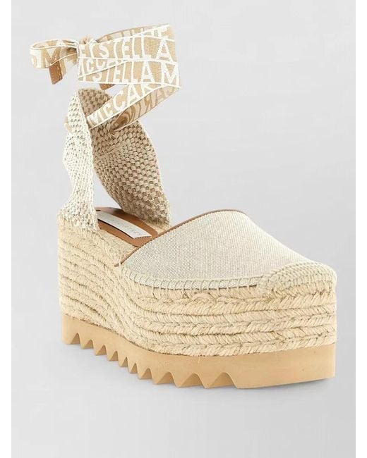 Stella McCartney Natural Gaia Espadrilles Open Back Platform Woven