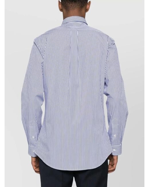 Polo Ralph Lauren Blue Striped Cotton Button-Down Shirt for men
