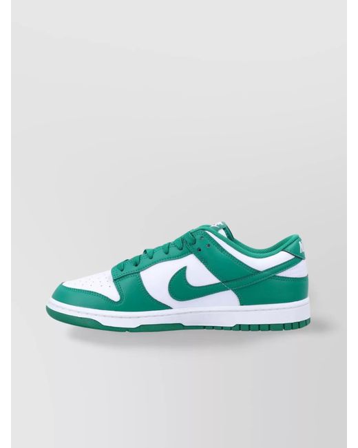 Nike Green Synthetic Leather Low-Top Sneakers