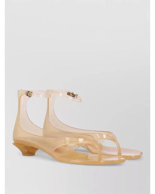 Chloé Natural Jelly Sandals Shell Heel Thong Sole