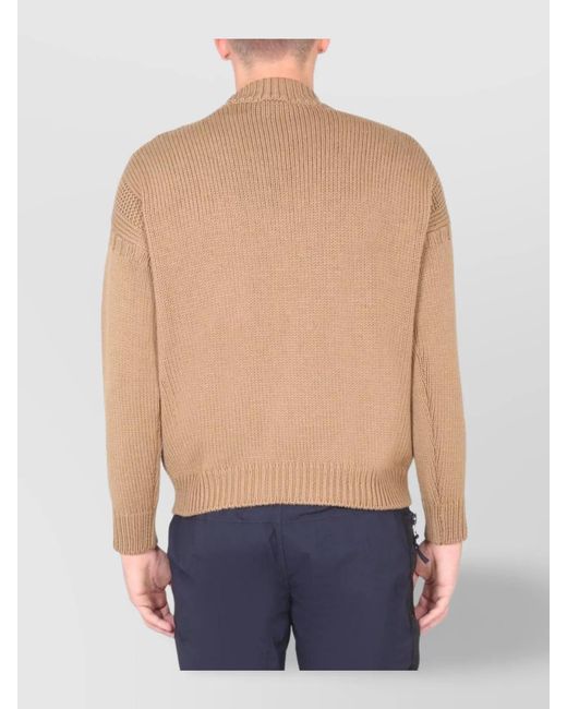 C P Company Blue Ribbed Turtleneck Jumper for men