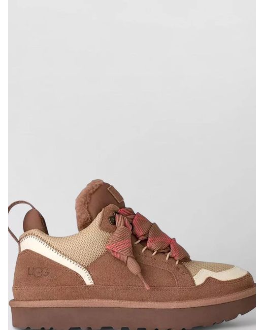 Ugg Brown Leather Low-Top Sneakers