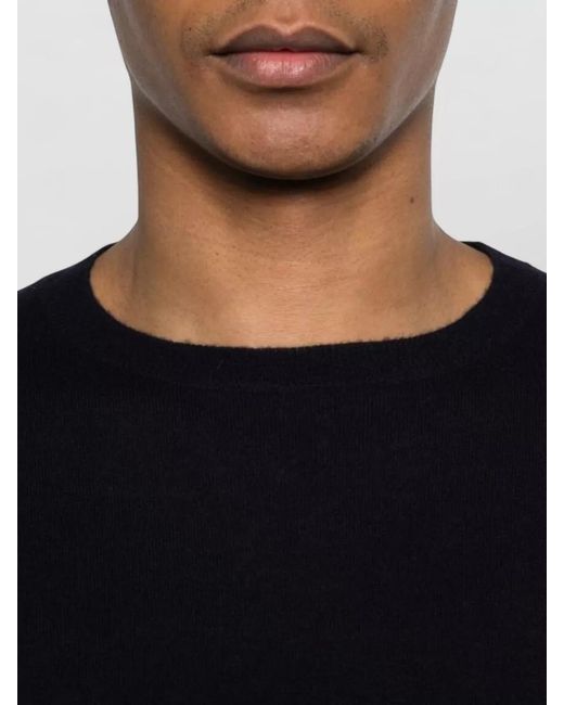 Extreme Cashmere Blue Wool Cashmere Crewneck Sweater Long Sleeves