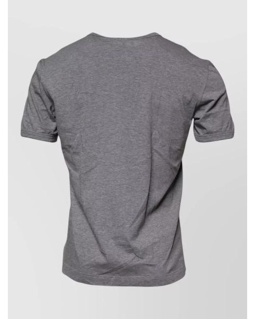 Dolce & Gabbana Gray Logo-Print Cotton Crew-Neck T-Shirt for men