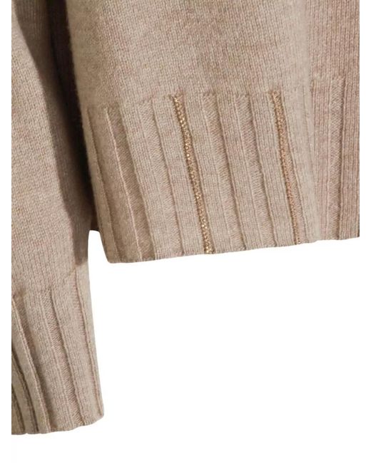 Fabiana Filippi Natural Cashmere Silk Crewneck Sweatshirt