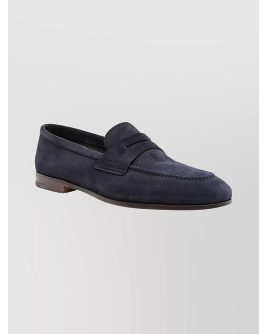 Church's Blue Leather Loafers Maesteg for men