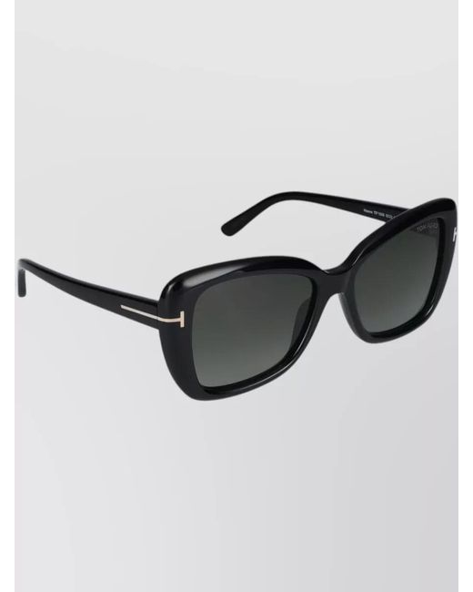 Tom Ford Black Sunglasses Ft1008 Cat Eye Gradient Lenses
