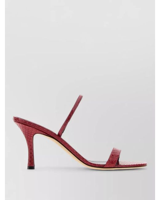 The Row Pink Leather Ella Sandals Open Toe Straps