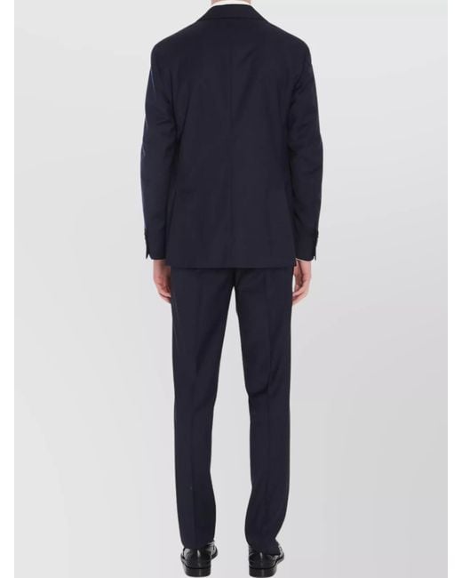 Lardini Blue Virgin Wool Single-Breasted Suit for men