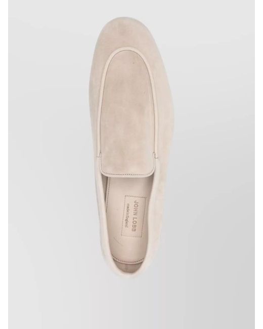 John Lobb Natural Suede Leather Loafers for men