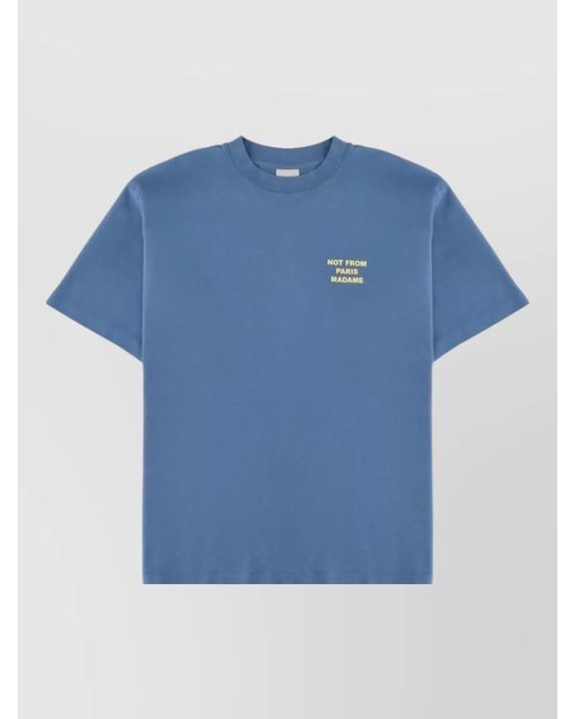 Drole de Monsieur Blue Relaxed-Fit T-Shirt for men