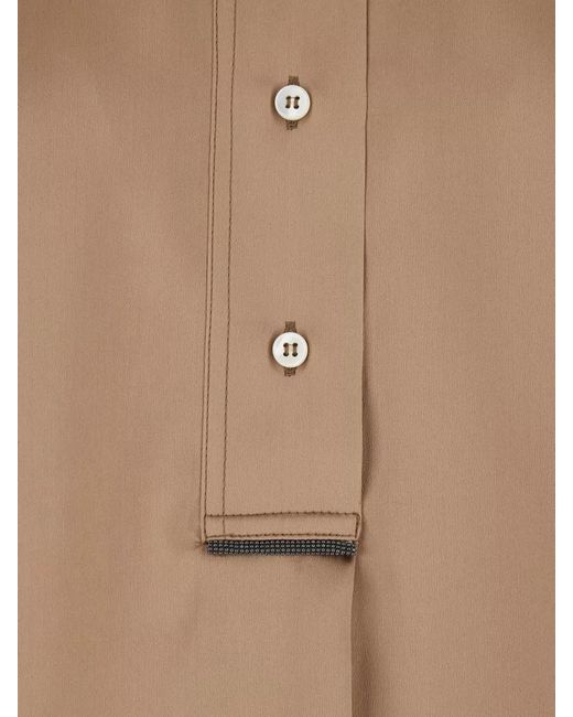 Brunello Cucinelli Natural Silk Shirt